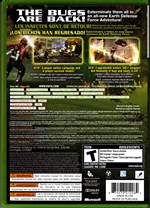 Xbox 360 Earth Defense Force Insect Armageddon Back CoverThumbnail